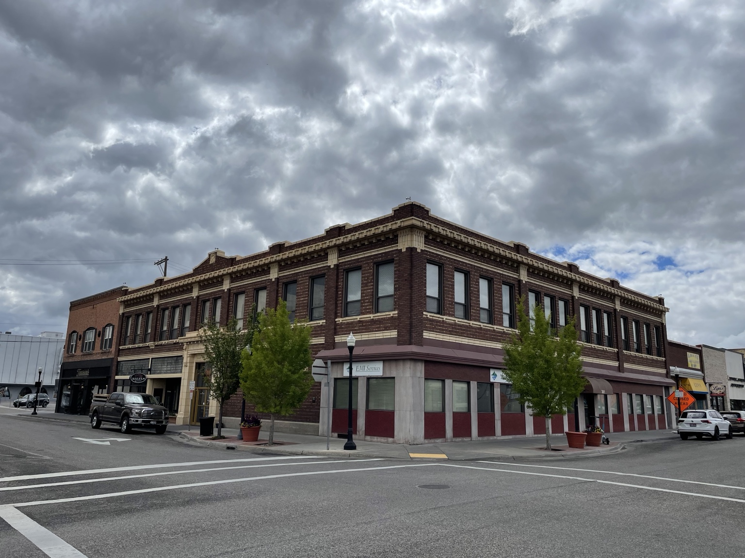 Exterior of the Shane Building on a downtown Idaho Falls corner